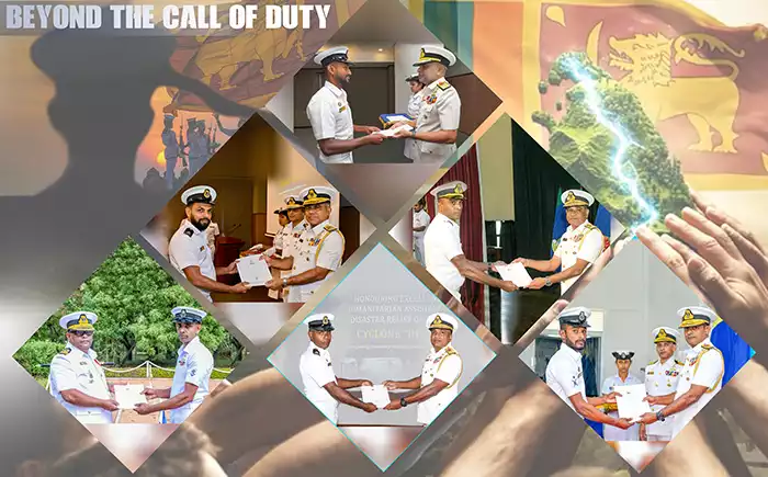 Commander of the Navy recognizes humanitarian grit of naval personnel during Cyclone ‘Ditwah’