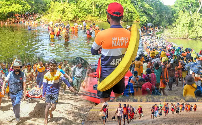 கதிர்காமம் பாதயாத்திரையில் பங்கேற்கும் பக்தர்களுக்காக கடற்படையினரின் பங்களிப்பு