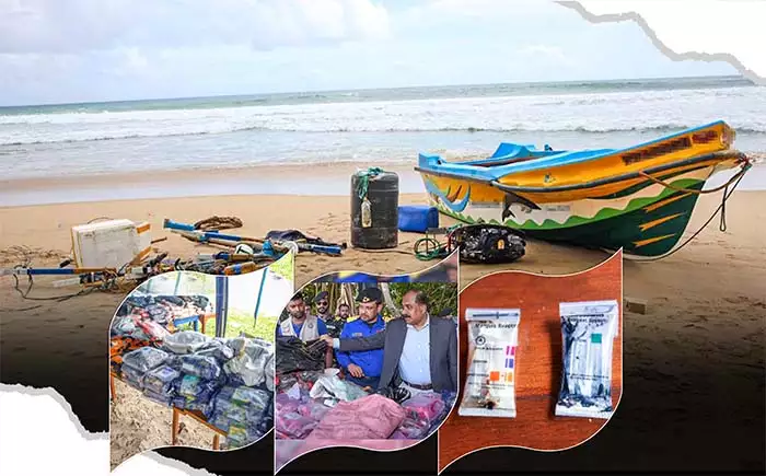 Over 475kg of methamphetamine and heroin seized at Naotunna beach, Thalalla