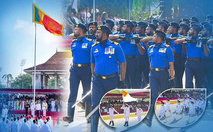 Sri Lanka Navy marches in pride at national celebration of 78th Independence Day