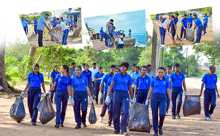Naval personnel contribute to public space restoration across Northern Province