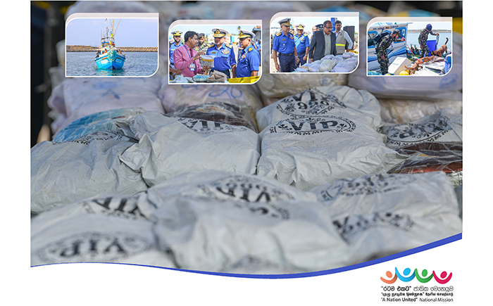 Navy takes hold of over 335kg of heroin and methamphetamine with 06 suspects in western seas