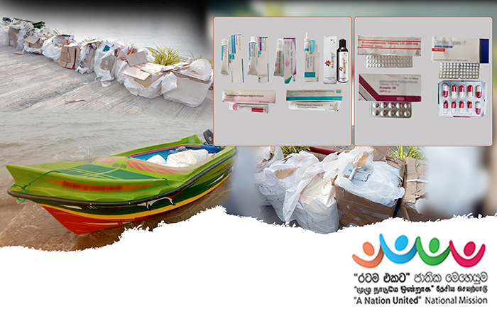 Navy nabs 04 suspects with smuggled pharmaceutical products in Kalpitiya